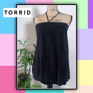 TORRID Knit Strapless Tie Back Halter Top #T20347z